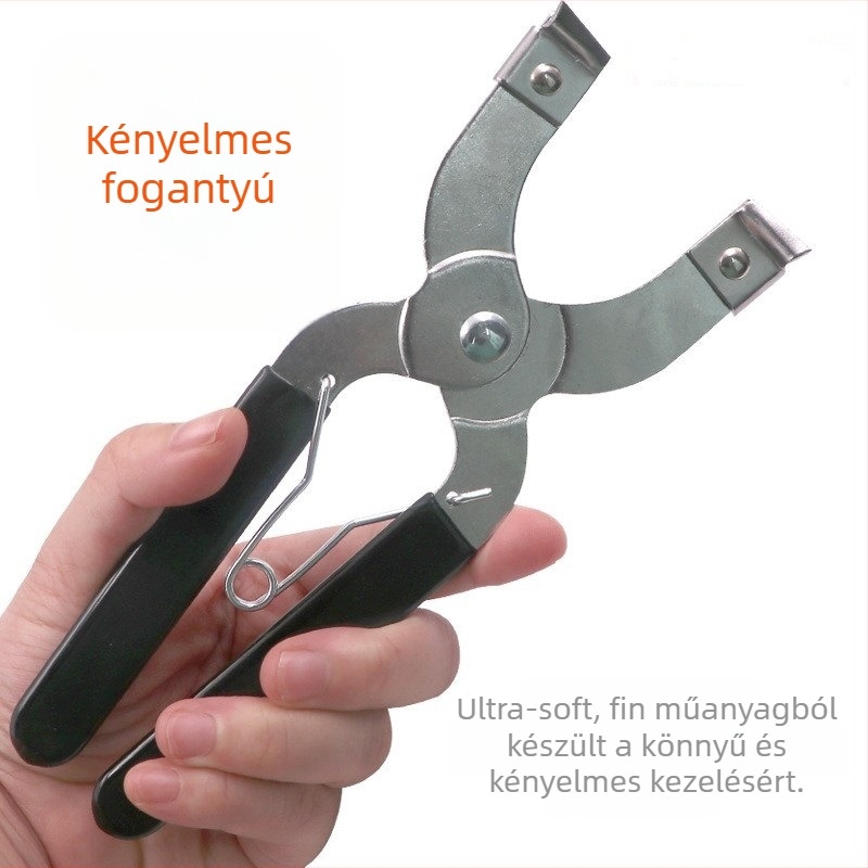Dugattyúgyűrű csipesz – demontázsra és szerelésre, rozsdamentes acél, 128 g, kártyás csomagolás