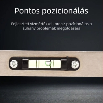 Zuhanycső vízszintező meleg és hideg vízhez, rozsdamentes acél, polírozott felület, csőfogóval kompatibilis — Kemaxin