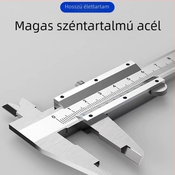 Digitális tolómérő rozsdamentes acélból, 0-150 mm, magasság és mélység mérés, ipari minőség
