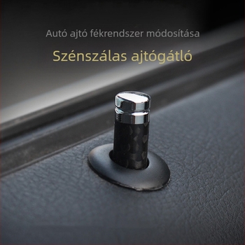 Szénszálas ajtócsavar dekoratív fedél – univerzális BMW és Mercedes-Benzhez, Double Heng márka, anyag: réz, testreszabás elérhető, logó nyomtatás.