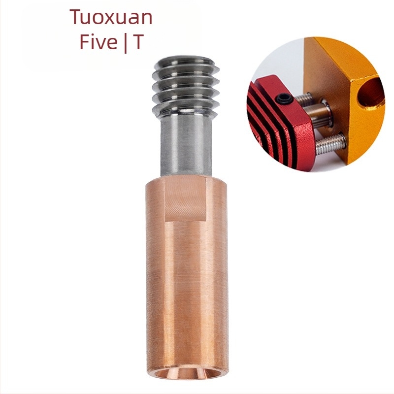 CR-10 teljes fém etetőcső M6-os menettel, magas hőmérséklet-állóságú, anyag: rozsdamentes acél/titán acél, márka: Tuoxuan Hardware
