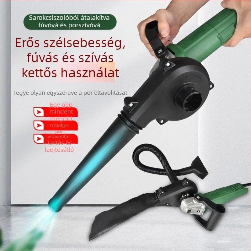 Sarokcsiszoló adapter hajszárítóra és porszívóra – kettős funkciójú, többfunkciós elektromos szerszám-kiegészítő.