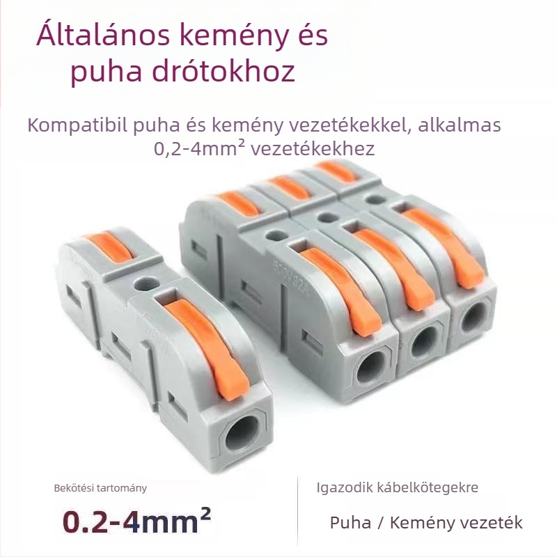 LT-211 Dokkoló huzalozó terminál, 1 bemenet/1 kimenet, 60 darabos készlet, tápegységhez, Ice Rain