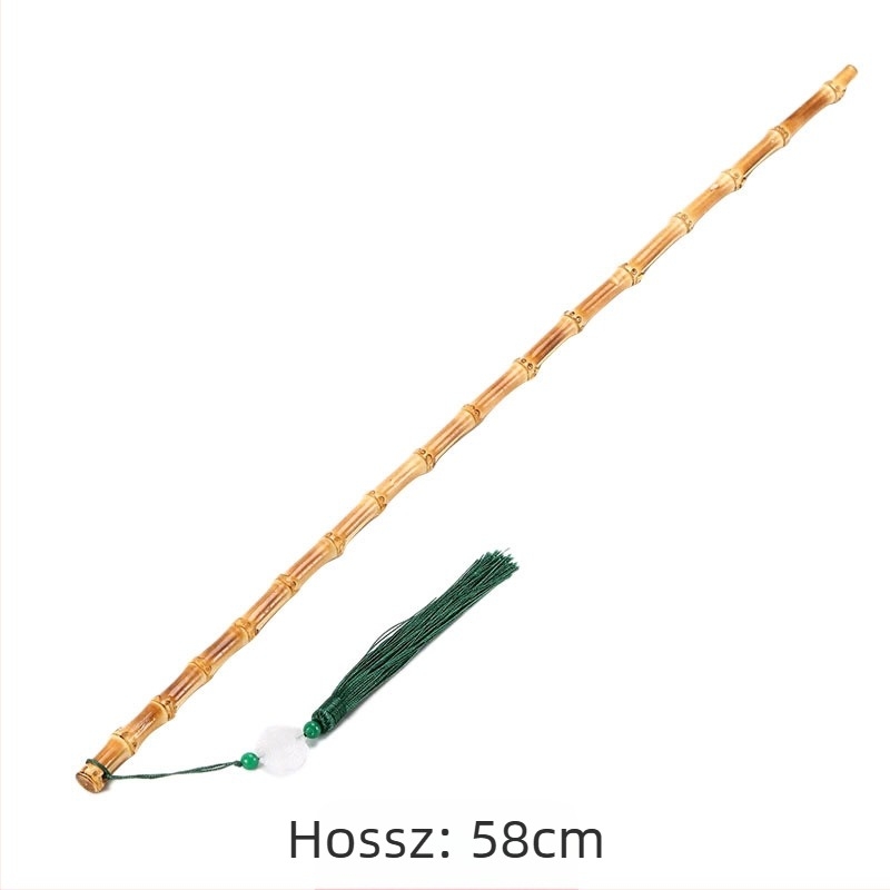 Bambusból készült tánctanítási bot, típus: bambusz gyökér mutató; Anyag: bambusz; Logó nyomtatva