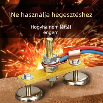 Földelő csipesz erős mágneses fejjel – kategória: kulcs; Anyag: 1; Feldolgozás: Nem; Márka: Egyéb