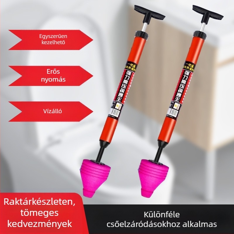 WC-sívóeszköz – gumírozott kivitel, 2024-ben bevezetve, magáncímke elérhető