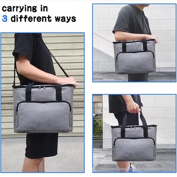 TJ energiatároló táska, közepes modell, kocka alak, Oxford vászon, sokoldalú