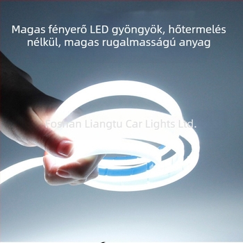 Univerzális autó motorháztető LED világítás, rugalmas szilikon fényvezető csíkkal, 12V, 9.5W, 50000 óra élettartam