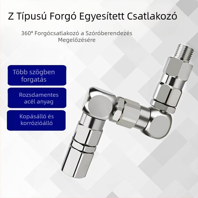 Z-típusú forgócsatlakozó rozsdamentes acélból spray pisztolyhoz, 6500 PSI, modell 202577