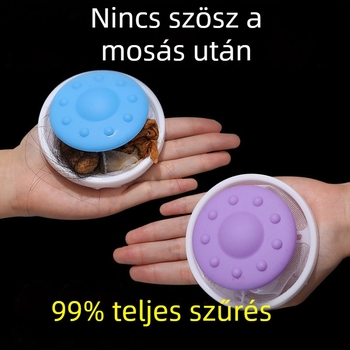 Műanyag mosógép úszó szűrőtáska hajszálak eltávolítására és anti-tekeredésre, mosólabda