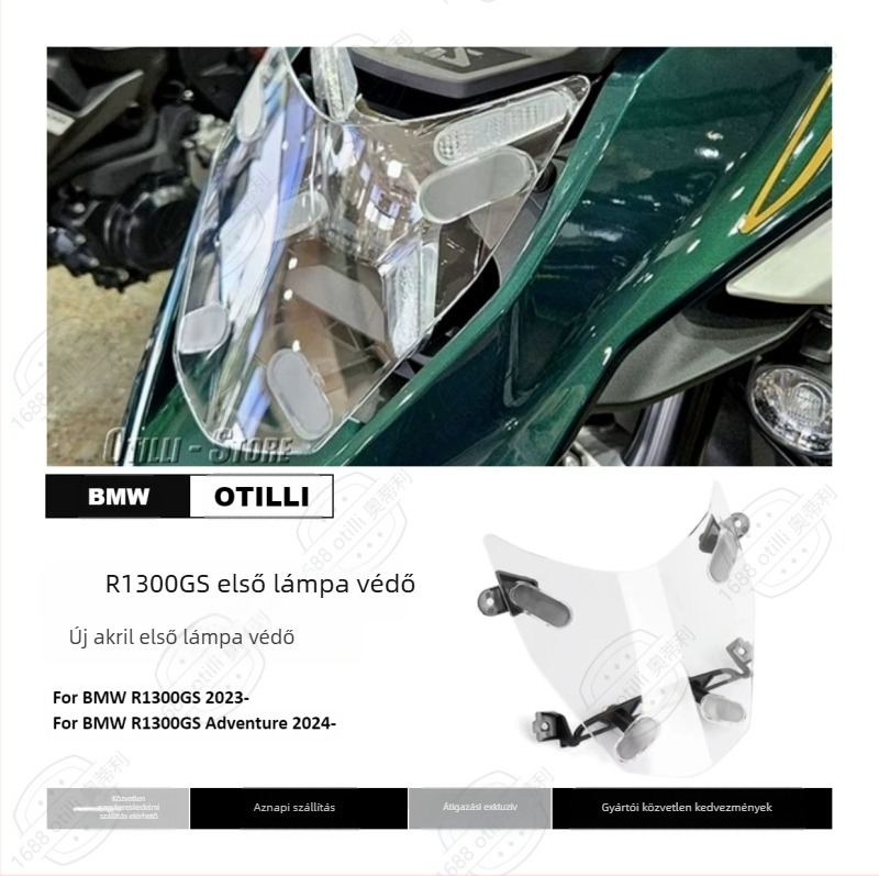 BMW R1300GS 2023-hoz tartó fényszóróvédő burkolat és tartó, Otili, kompatibilis 2023–2025 modelljeivel