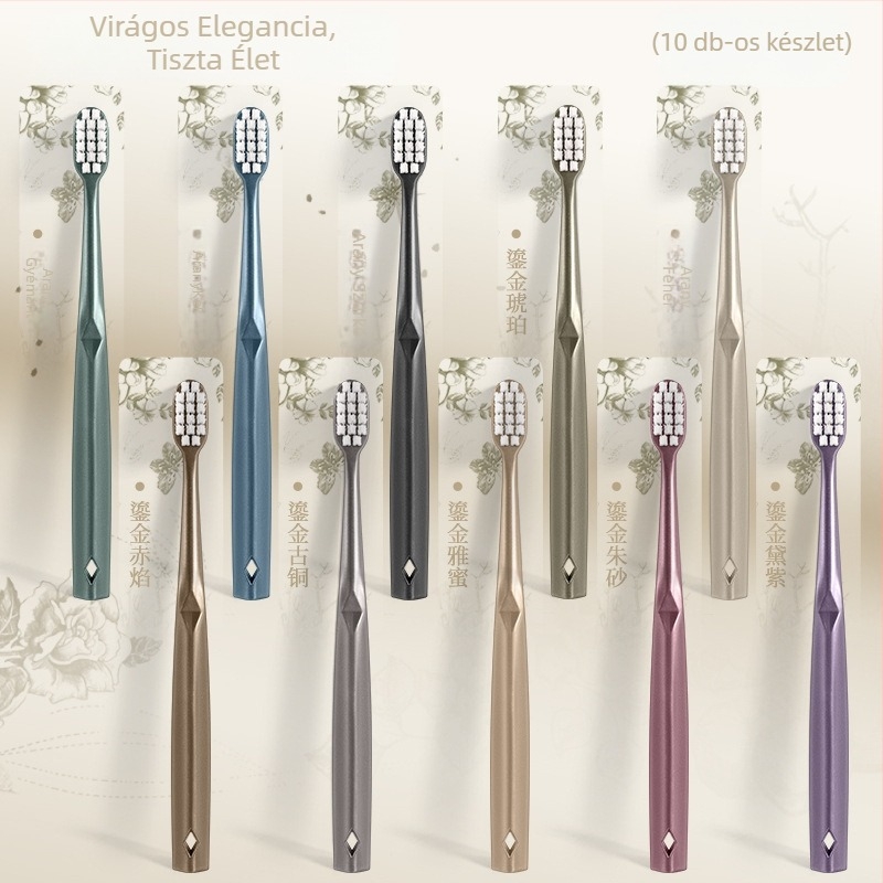 Kézi fogkefe lágy sörtéjű, széles fejű, 10 darabos készlet, modell CXCK-06