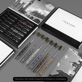 CXCKVAOIN fogkefe puha sörtékkel a fogíny védelméért, 6 darabos készlet, ajándék dobozban, modell CXCK-03, kézi