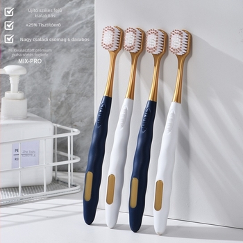 Kézi fogkefe – széles fej, puha sörték, felnőtteknek, modell 288