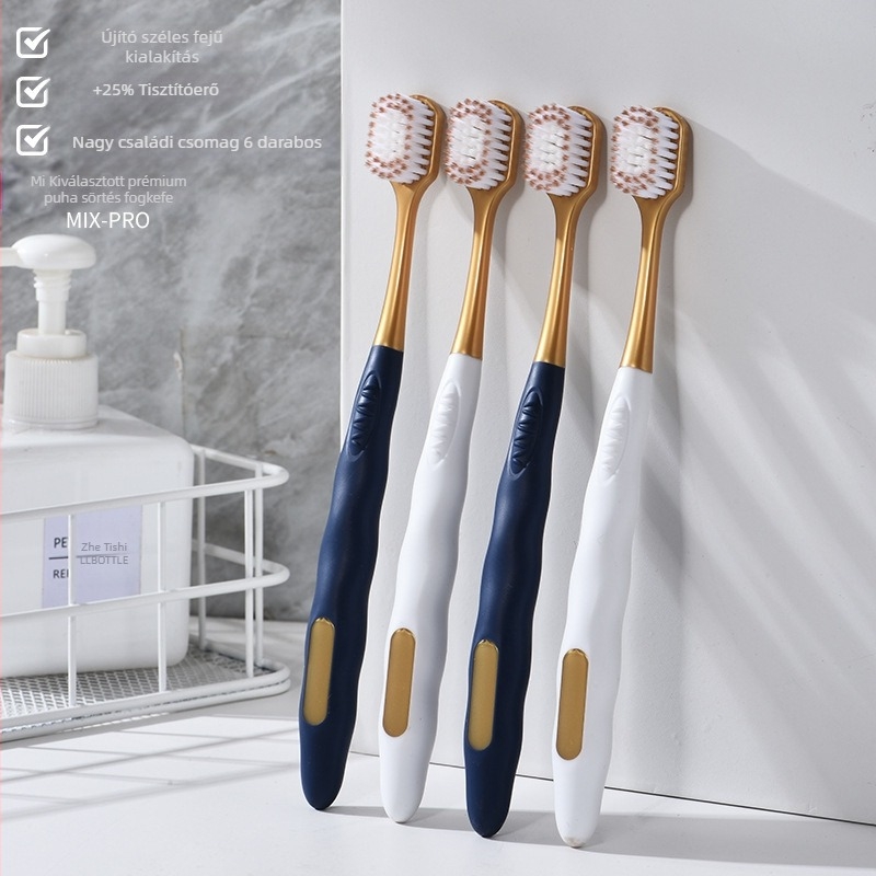 Kézi fogkefe – széles fej, puha sörték, felnőtteknek, modell 288