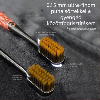 Kézi fogkefe - Kaja, lágy sörték, Modell 668, 60 db, Ajándék dobozban, egyedi csomagolásban, felnőttek számára