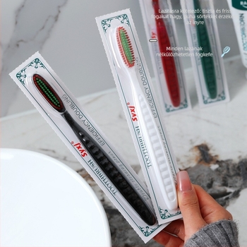 RAOYI felnőtteknek szóló hosszú fejű fogkefe, 5 darabos csomag, modell XY7619, puha sörték