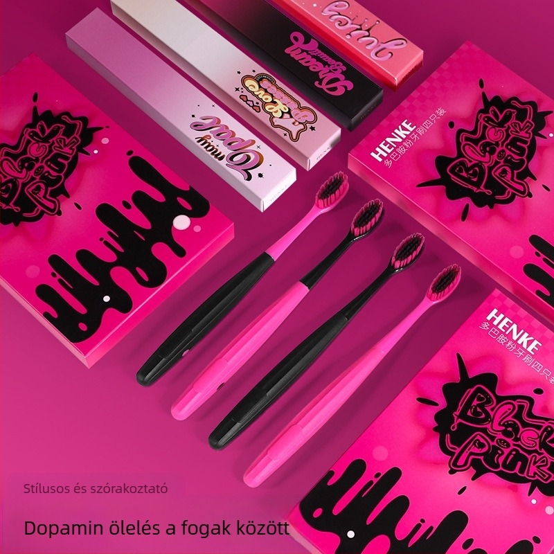 Scar guest kézi fogkefe lágy sörtékkel, csúszásmentes fogantyú, HK-1109, 4 darabos készlet