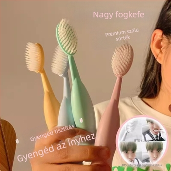 Shengwang kézi fogkefe felnőtteknek, modell 1581, puha sörtéjű, széles fej