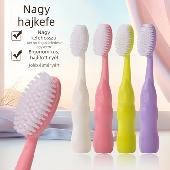 Shengwang kézi fogkefe felnőtteknek, modell 1581, puha sörtéjű, széles fej