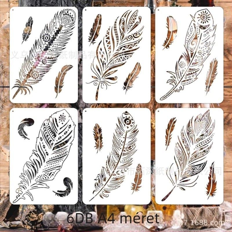 Tollas mandala kivágott sablon falra festéshez permetezéshez - Márka Depth Extension - Anyag PET