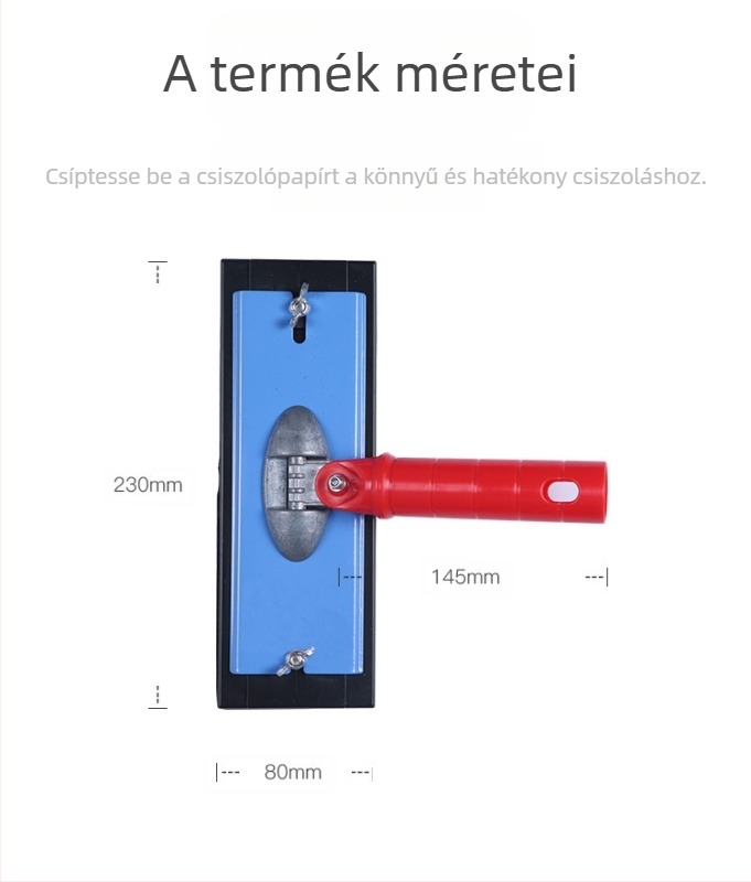 Csiszolópapír tartó – esésálló, kopásálló, falak és faipari csiszoláshoz