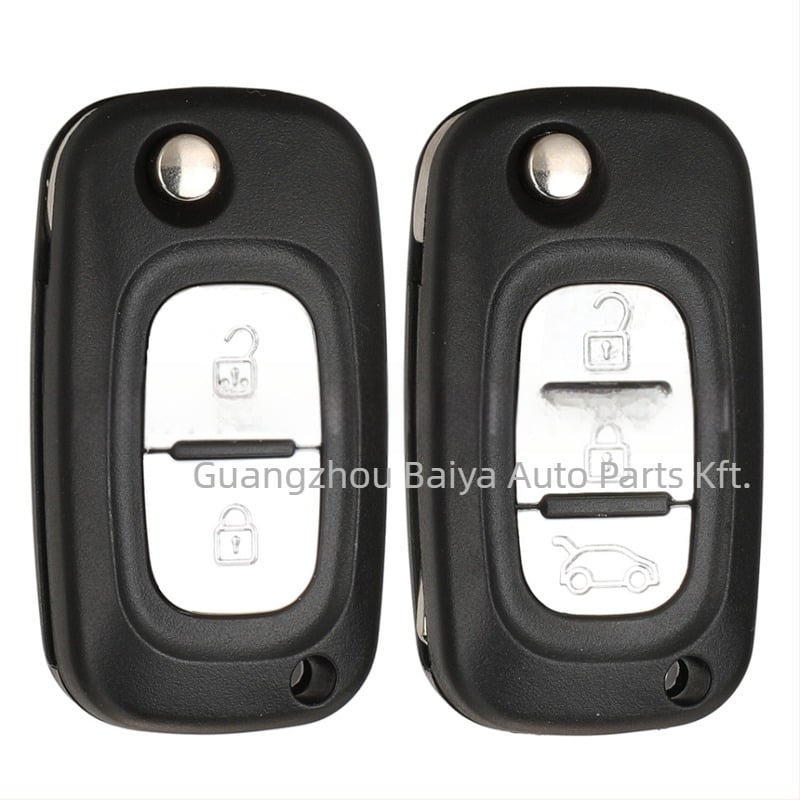 Összecsukható kulcsborítás Renault Smart Lada számára, 2/3 kulcs kompatibilis, műanyag burkolat, kulcspenge réz és műanyagból, tömeg 45,4 g