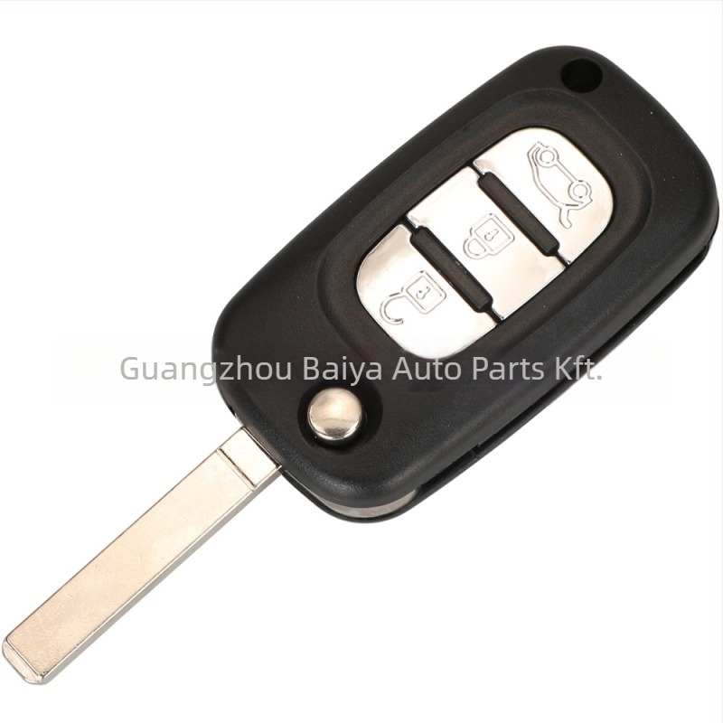 Összecsukható kulcsborítás Renault Smart Lada számára, 2/3 kulcs kompatibilis, műanyag burkolat, kulcspenge réz és műanyagból, tömeg 45,4 g