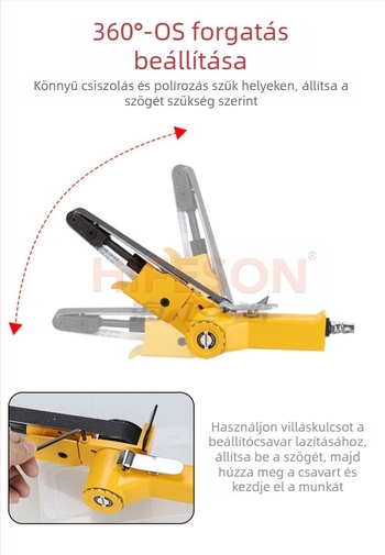 Sea Flying Shark pneumatikus gyűrűs csiszoló, szalagos csiszoló polírozáshoz