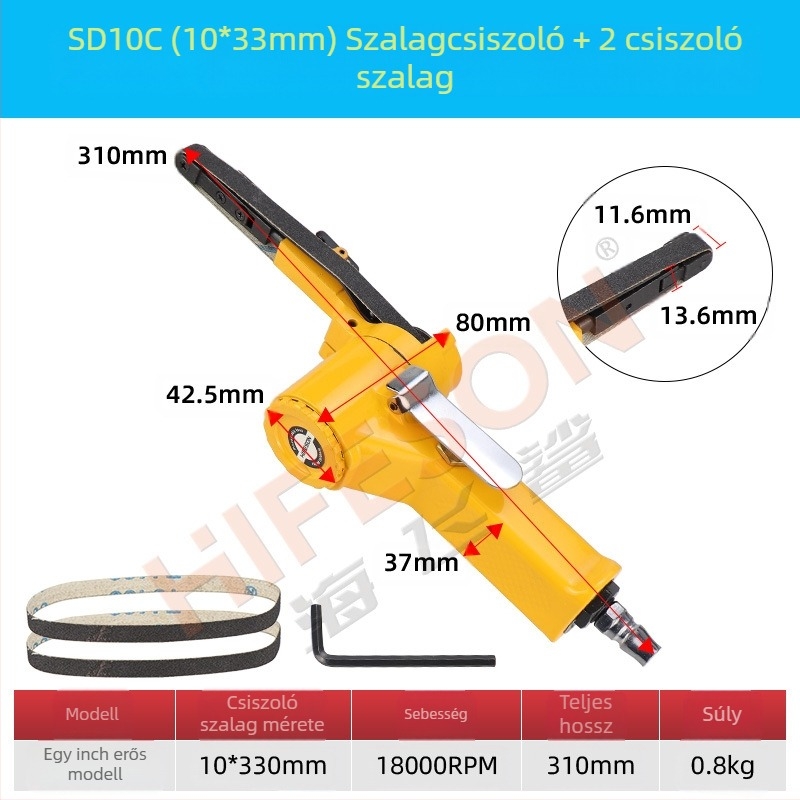 Sea Flying Shark pneumatikus gyűrűs csiszoló, szalagos csiszoló polírozáshoz