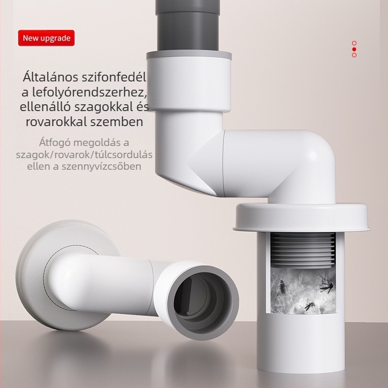 Csatornaszag elleni záró dugó - ABS, LH wall-row deodorant plug modell, húzó típus, modern minimalista dizájn