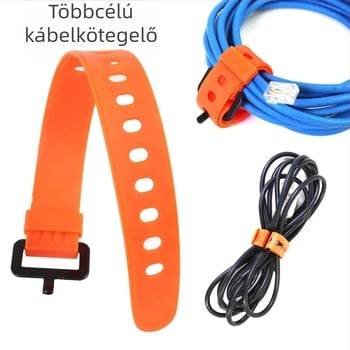 Újrahasznosítható kültéri kábelköteg szervező és hevederzseb központi eszköz, rövid és hosszú stílus