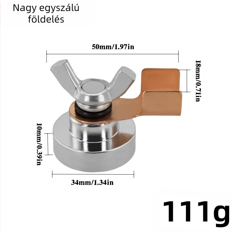 Mágneses földelő csipesz hegesztéshez – vasba szerelt, Xin mu tian márka, Kínai eredet