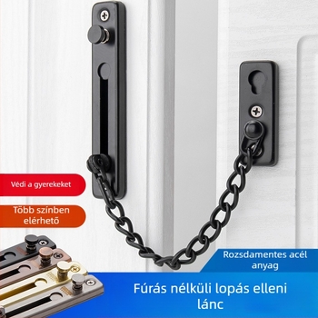 Ajtó lánc zár, kétpontos zár, rozsdamentes acél, Top Valley, modern stílus