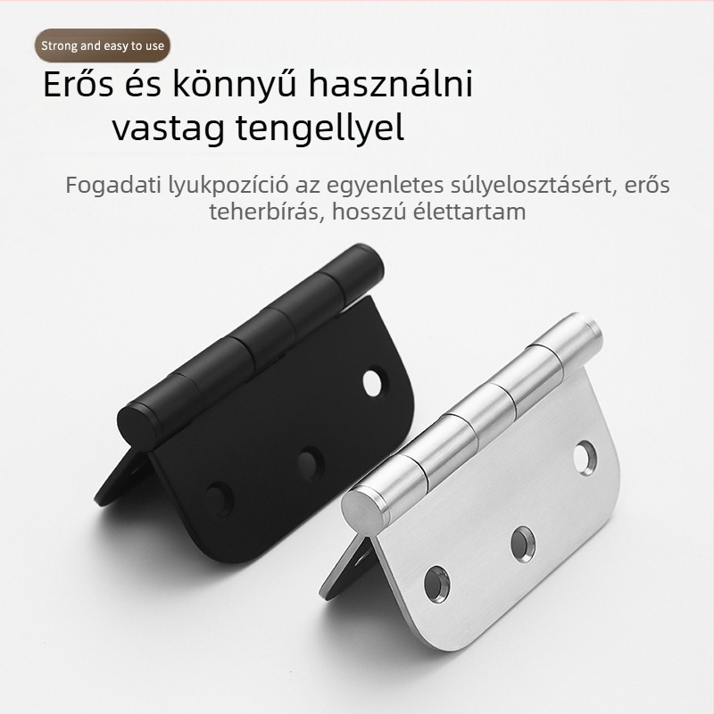 Rozsdamentes acél ajtózsanér, modell 3535, kefés felület, modern minimális stílus