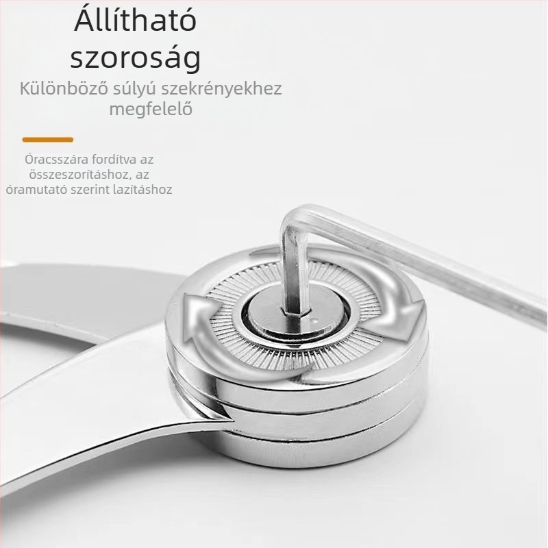 Szekrényajtó hidraulikus teleszkópos támasztórúd, összecsukható, cinkötvözetből, elektroplakált felülettel, modell S0018