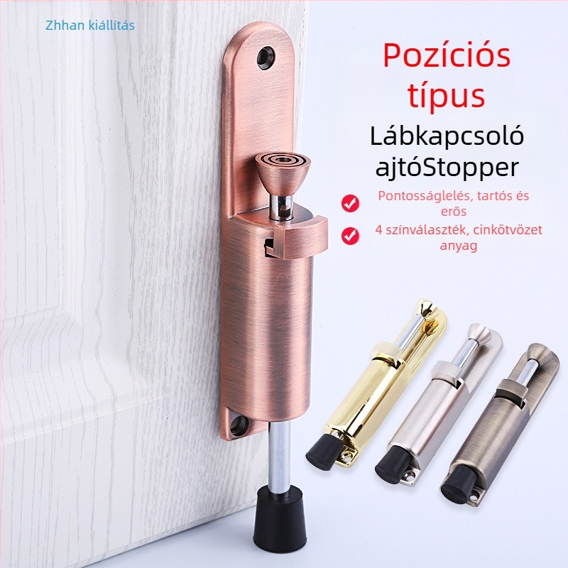 ZH613 Zinkötvözetes ajtó stopper és lokátor, falra szerelhető, kézi működtetés