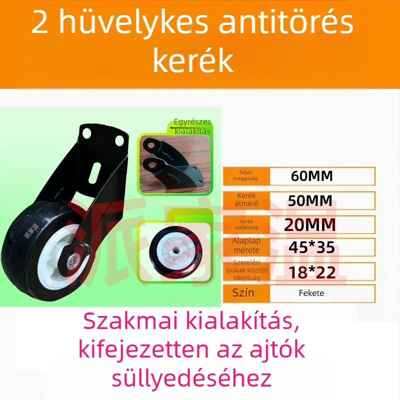 Ajtó alján futó kerék – wolfrám acél, anti-sagging, kopásálló, fa- és fémdöretekhez – Paijia Wen