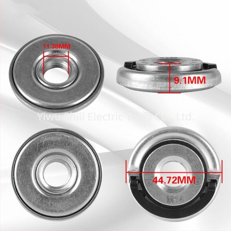 Real Profit M14 thread self-locking pressure plate for angle grinder with quick-release flange nut and power chuck, carbon steel