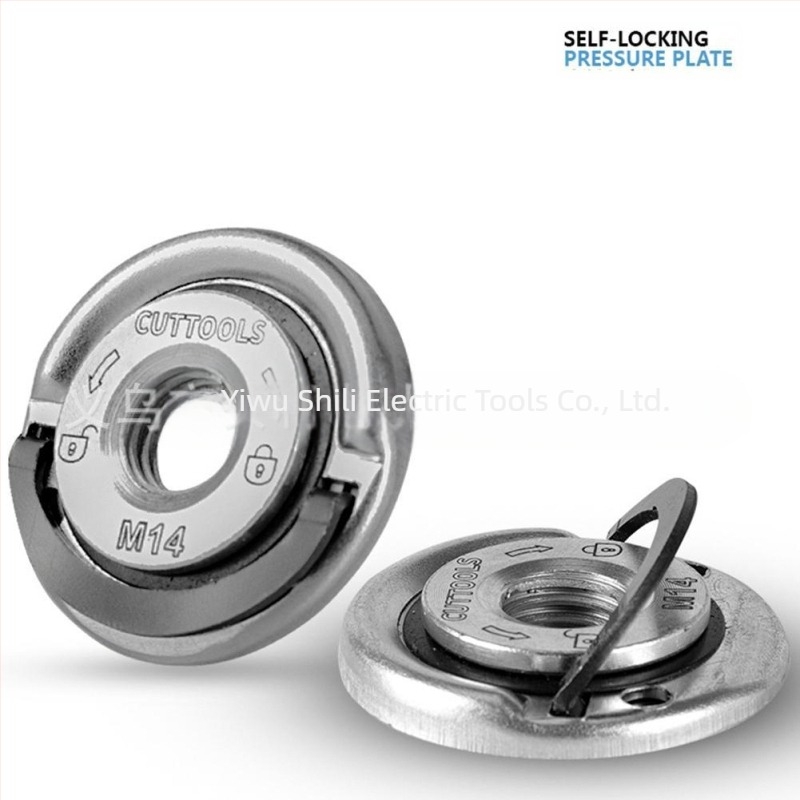 Real Profit M14 thread self-locking pressure plate for angle grinder with quick-release flange nut and power chuck, carbon steel