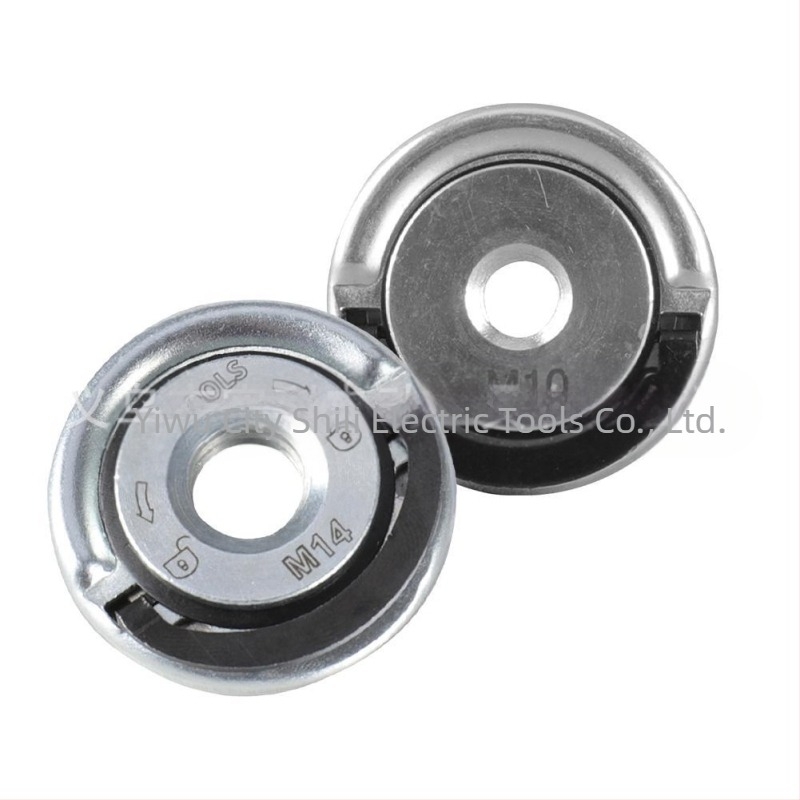 Real Profit M14 thread self-locking pressure plate for angle grinder with quick-release flange nut and power chuck, carbon steel
