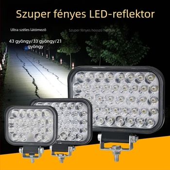 LED első fényszóró elektromos járművekhez, vas lámpaernyő, 12V, 21/33/42W, Mojiosaurus 007