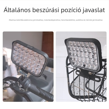 LED első fényszóró elektromos járművekhez, vas lámpaernyő, 12V, 21/33/42W, Mojiosaurus 007