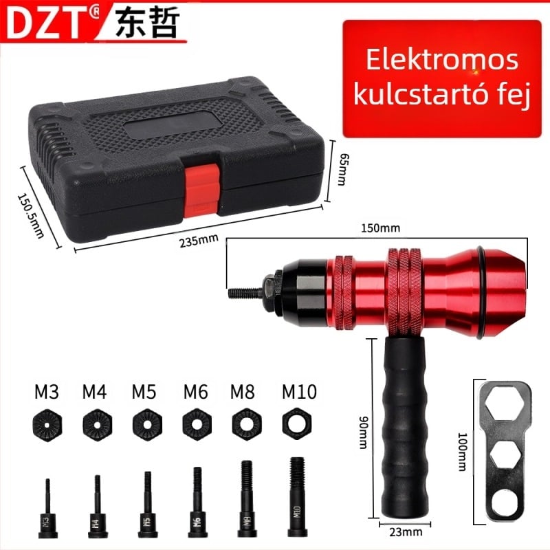 Szegecspisztolyadapter fej – elektromos, dugaszolható tápellátás, DZT, 1,5 kg