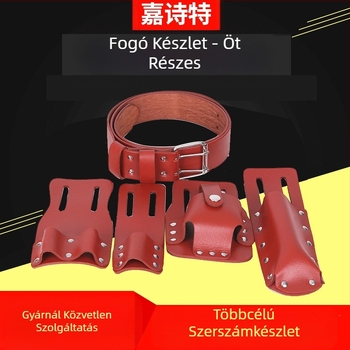 Öt darab fogó készlet bőrtokkal