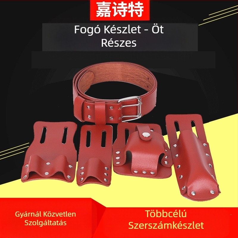 Öt darab fogó készlet bőrtokkal