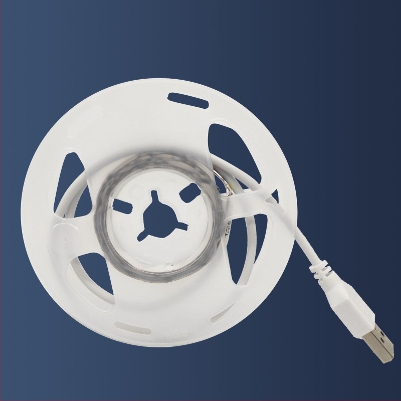 2835-ös LED szalag szekrényhez, vízálló, kézmozdulat-érzékelővel, USB 5V csatlakozás, világítás a szekrény alatt és az ágy mellett, lágy fény