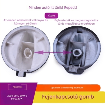 BMW 1-es sorozat/3-as sorozat/X1 fényszóró kapcsoló gombfedél, kompatibilis E81/E82/E87/E88/E90/E91/E92/E93/E84, ABS+PC
