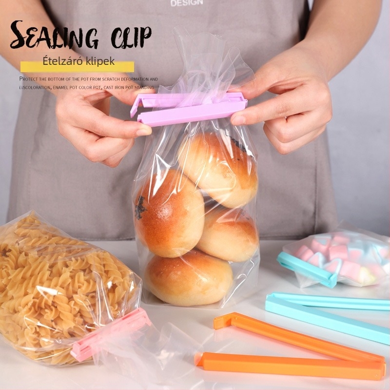 Snack zacskó záró klipek, nedvességálló, 12 darabos készlet, Poly Dry, modern minimalista stílus