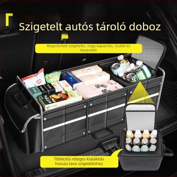 Bőr tároló doboz a csomagtartóhoz – összecsukható, vízálló, kapacitás 50